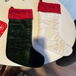 Pottery Barn “mom” & “dad” Medium Stockings